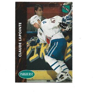 1992 French Parkhurst Clauder LaPointe Quebec Nordiques Rookie Hockey Card [h82]